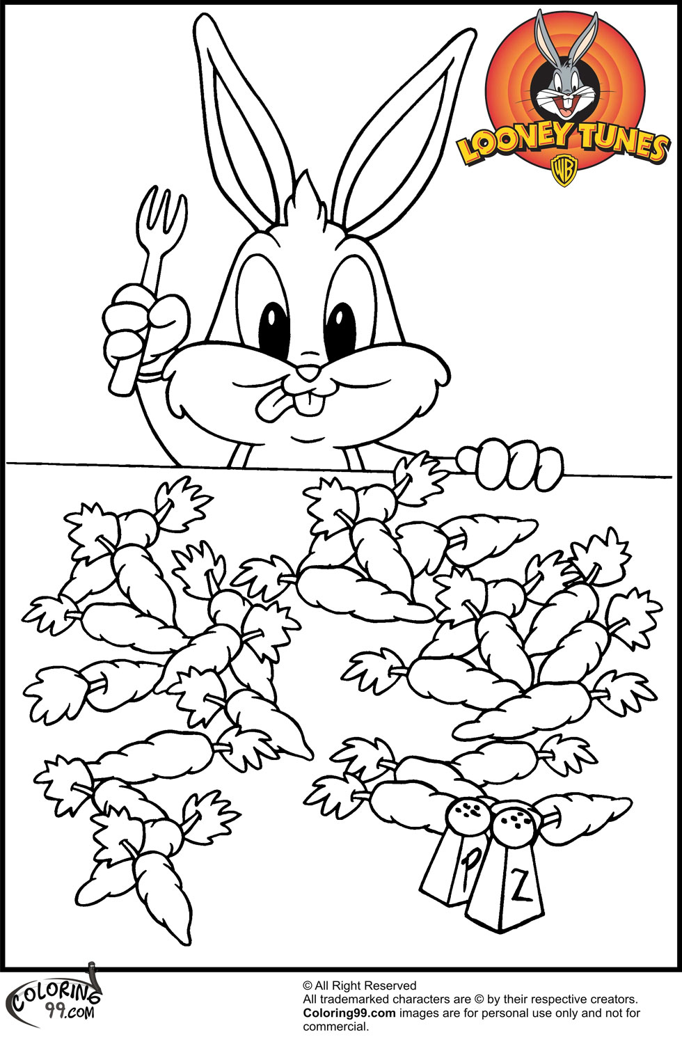 baby bug bunny coloring pages - photo #44