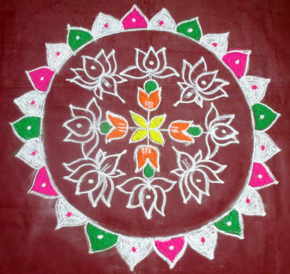 Tamil New Year kolam - New year rangoli design