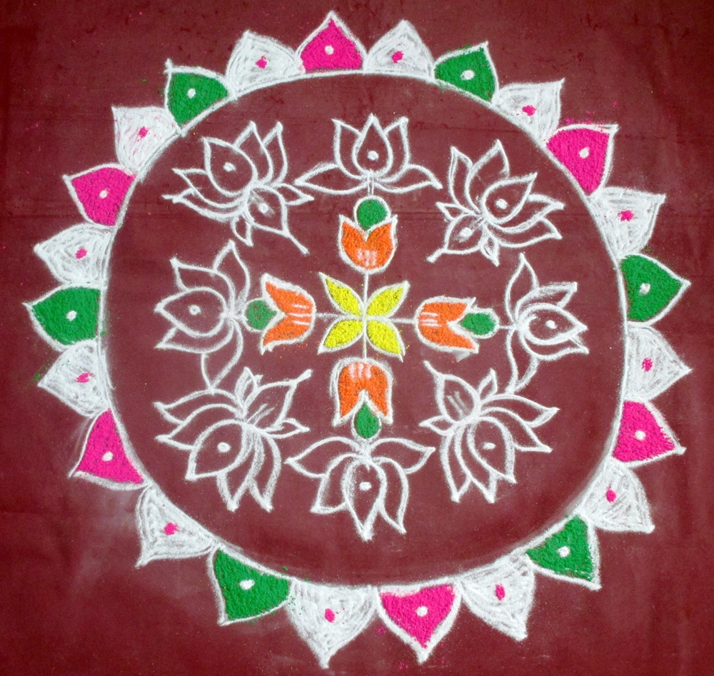 Tamil New Year kolam New year rangoli design