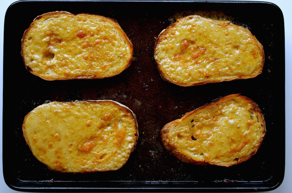 Welsh rarebit with laverbread and ale