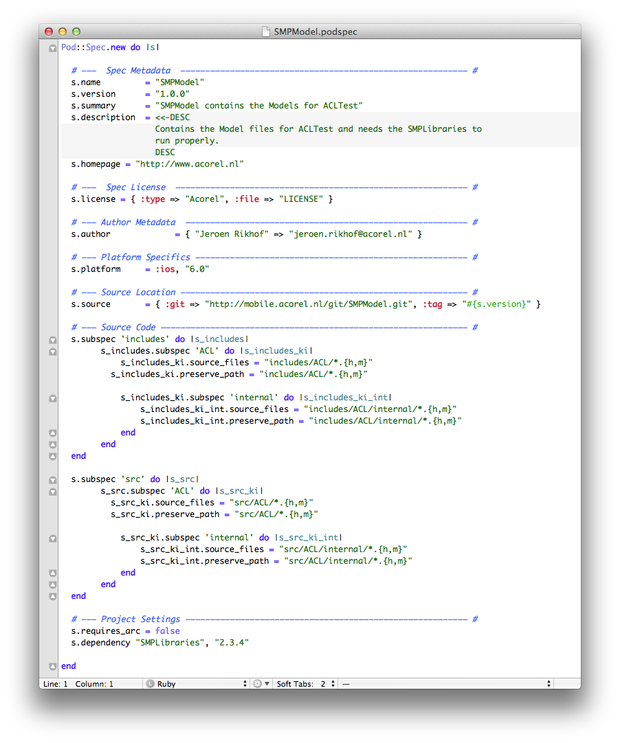 Make SMP iOS development easier with Cocoapods - Acorel