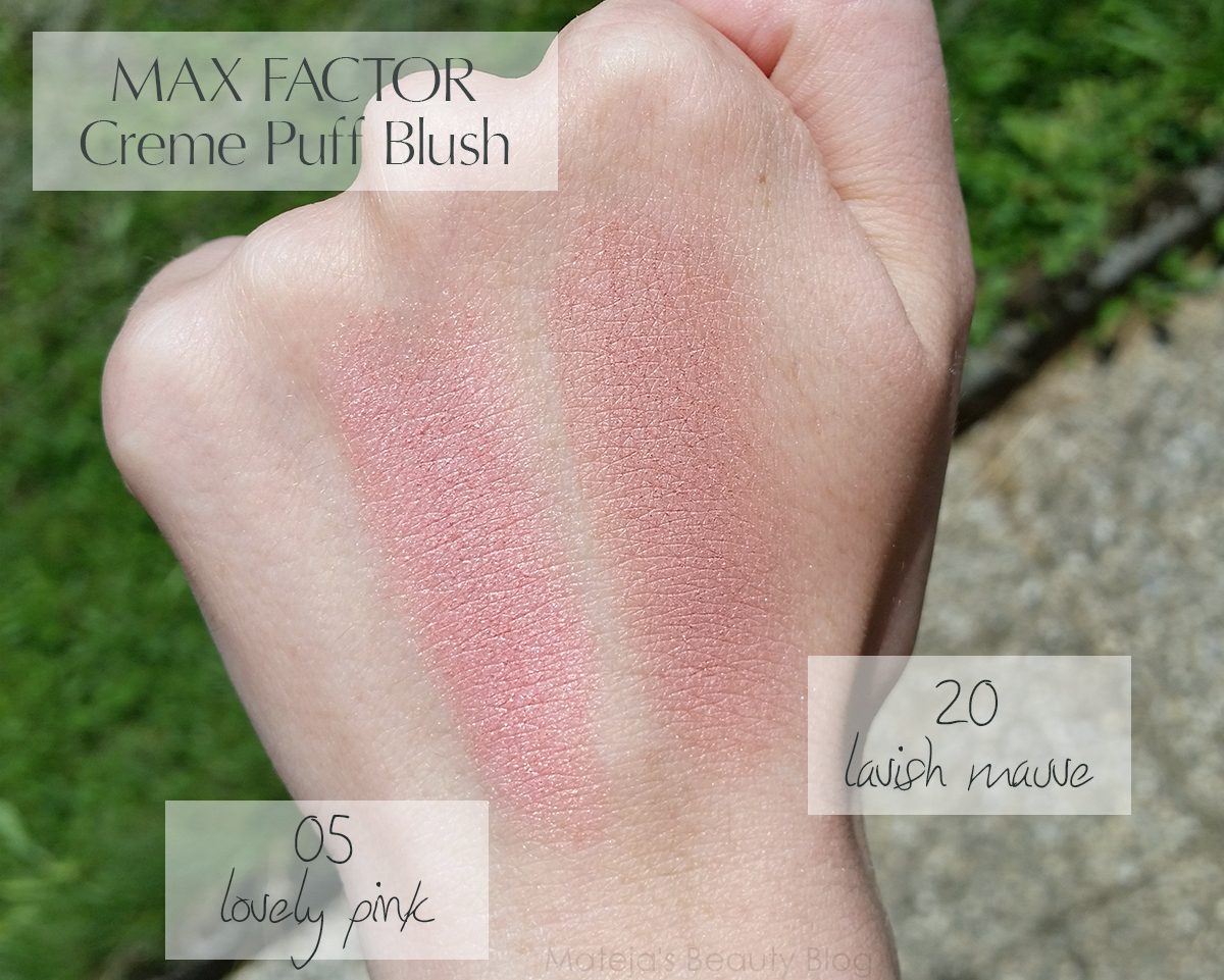 Beauty Blog Max Factor Creme Puff Blush 20 Lavish Mauve and 05 Lovely Pink
