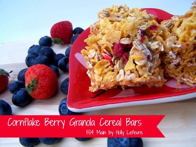Cornflake Berry Granola Cereal Bars by 504Main