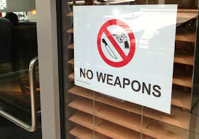 No Guns Business Sign
