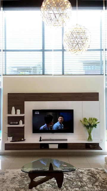 Semi-D living room design by Meridian Interior Design, Kuala Lumpur.