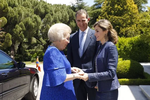 After the inauguration, they had lunch at Zarzuela Palace with King Juan Carlos and Queen Sofia of Spain.