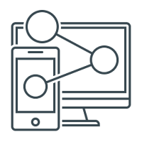 Desktop, tablet and mobile compatible device compatibility figure