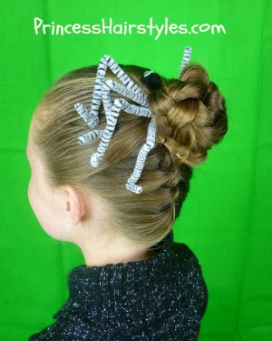 Braided Spider Hairstyle For Halloween or Crazy Hair Day!