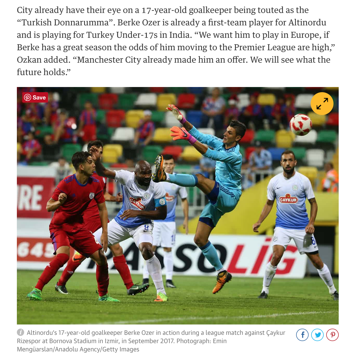 Guardian: Altınordu Türk futbolunda devrim yapabilir Guardian: Altınordu Türk futbolunda devrim yapabilir