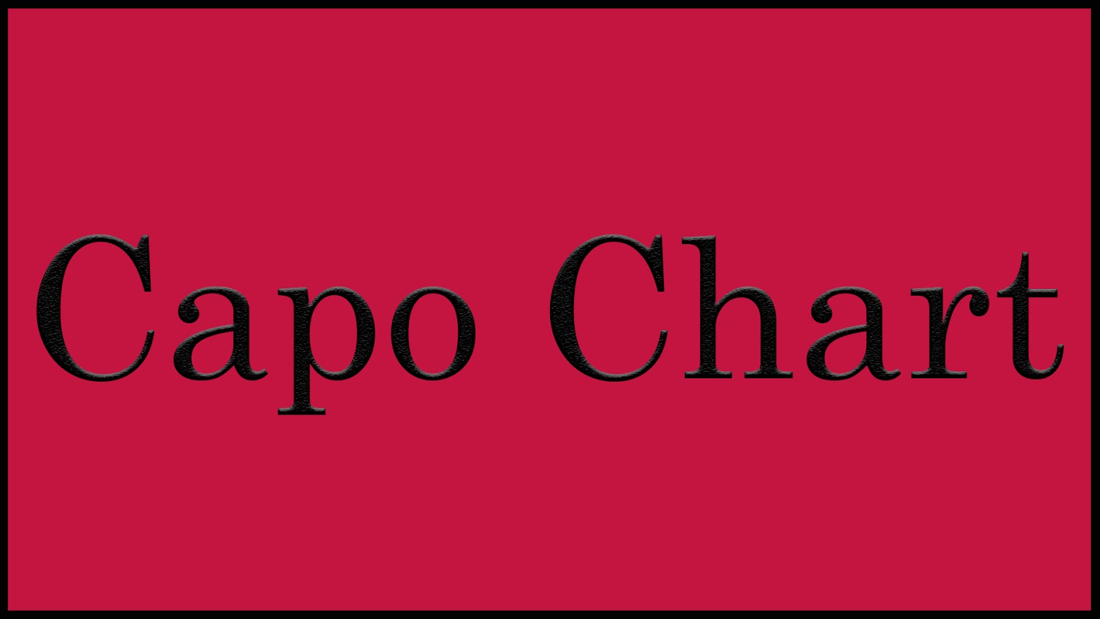 Capo Chart & Chord Transposing Chart