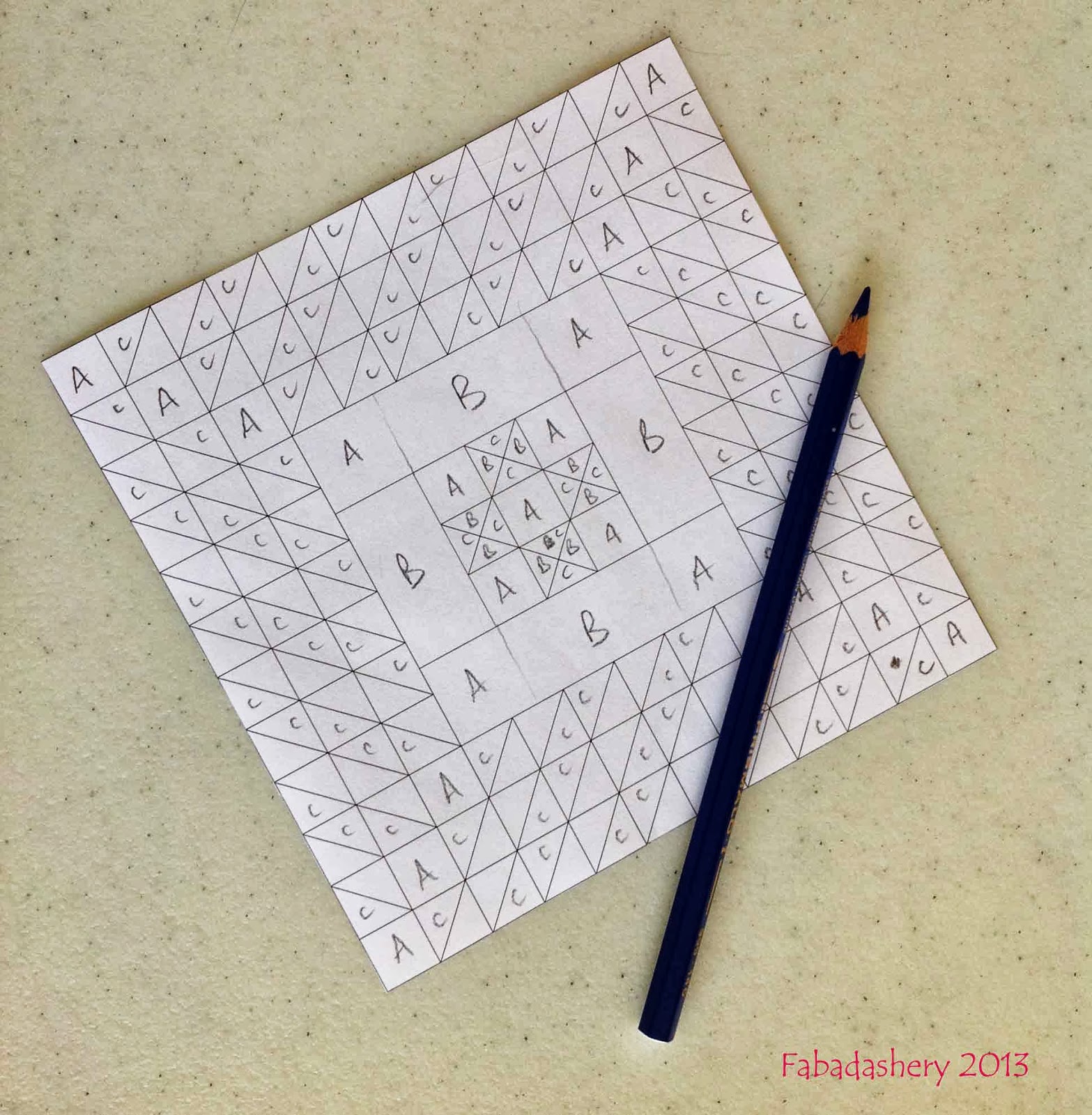 Fabadashery Nearly Insane Quilt Block 18 ( the block with the