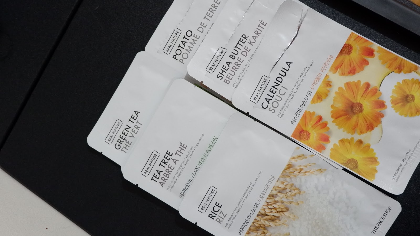 Download Review The Face Shop Real Nature Calendula Rice Shea Butter Green Tea Potato And Tea Tree Gusti Gina Yellowimages Mockups