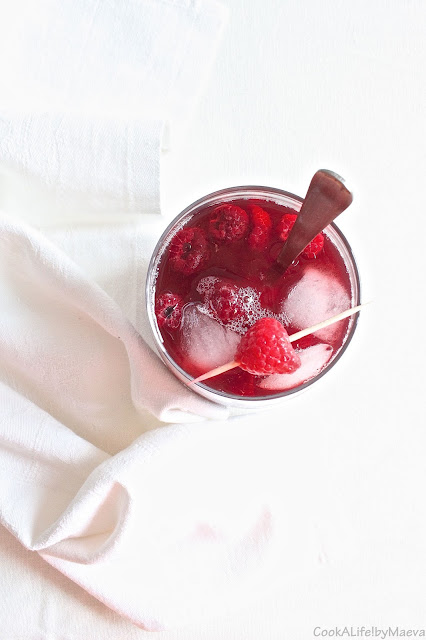 Thé glacé Earl Grey à l'hibiscus, fleur d'oranger et framboises • Cook A Life! byMaeva