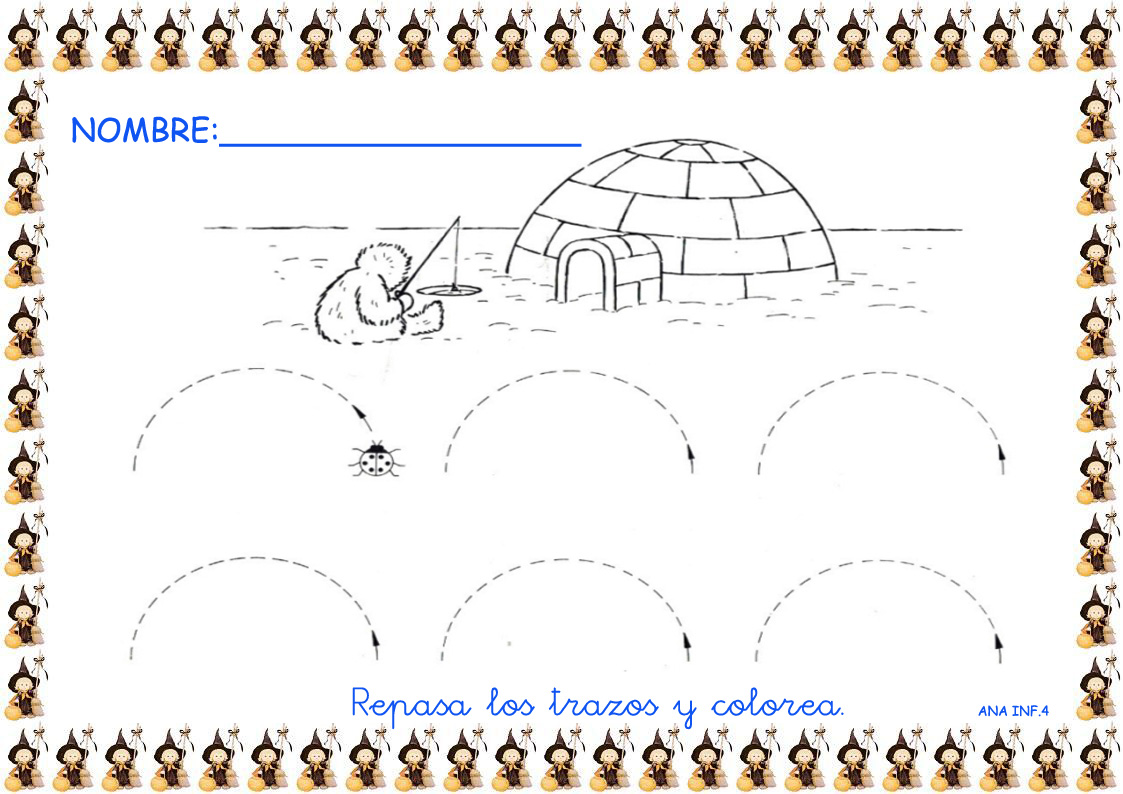 INFANTILES DE ANA V.: GRAFOMOTRICIDAD: TRAZO CURVO