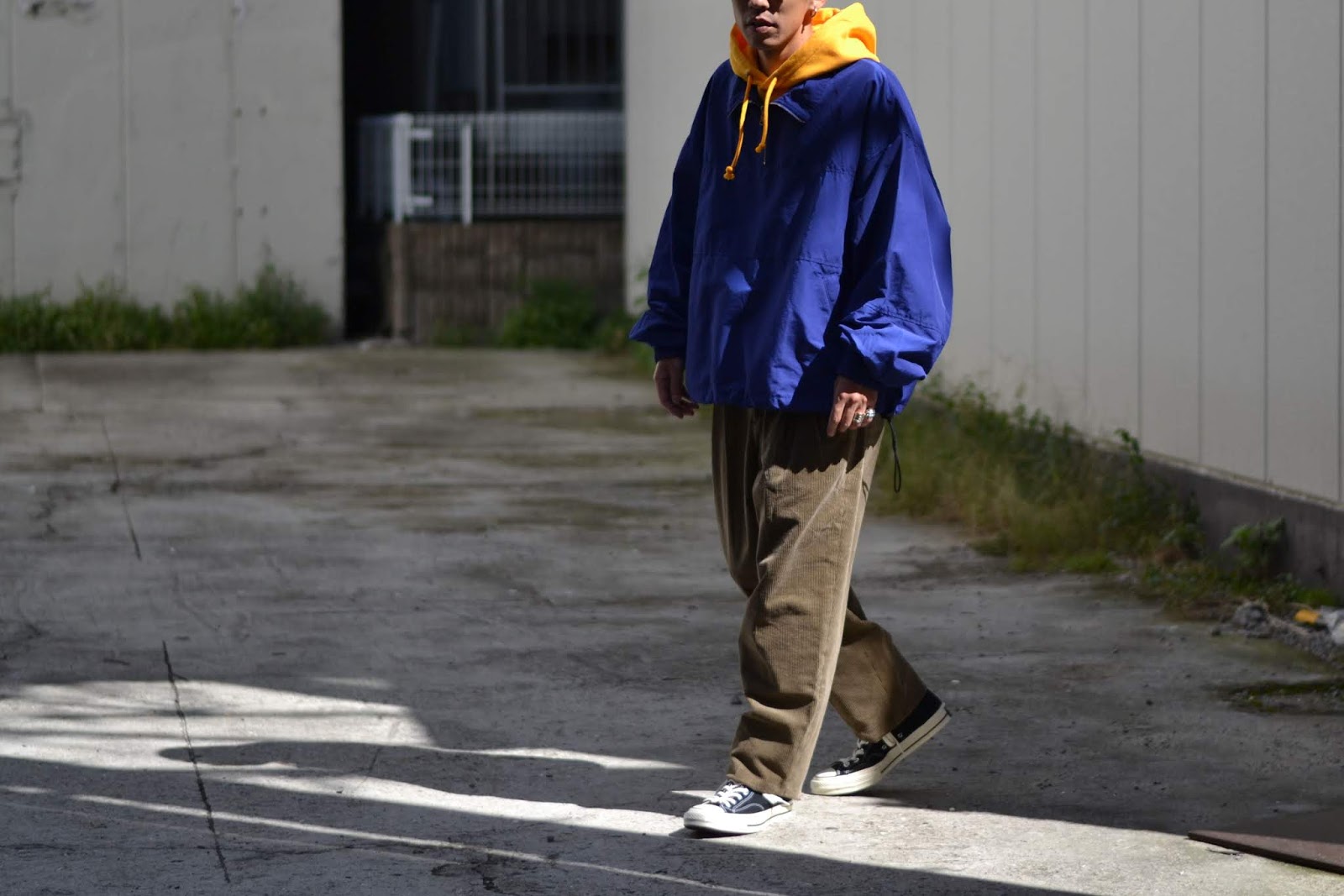 wonderland / ワンダーランド「half zip blouson BLUE」 - input staff
