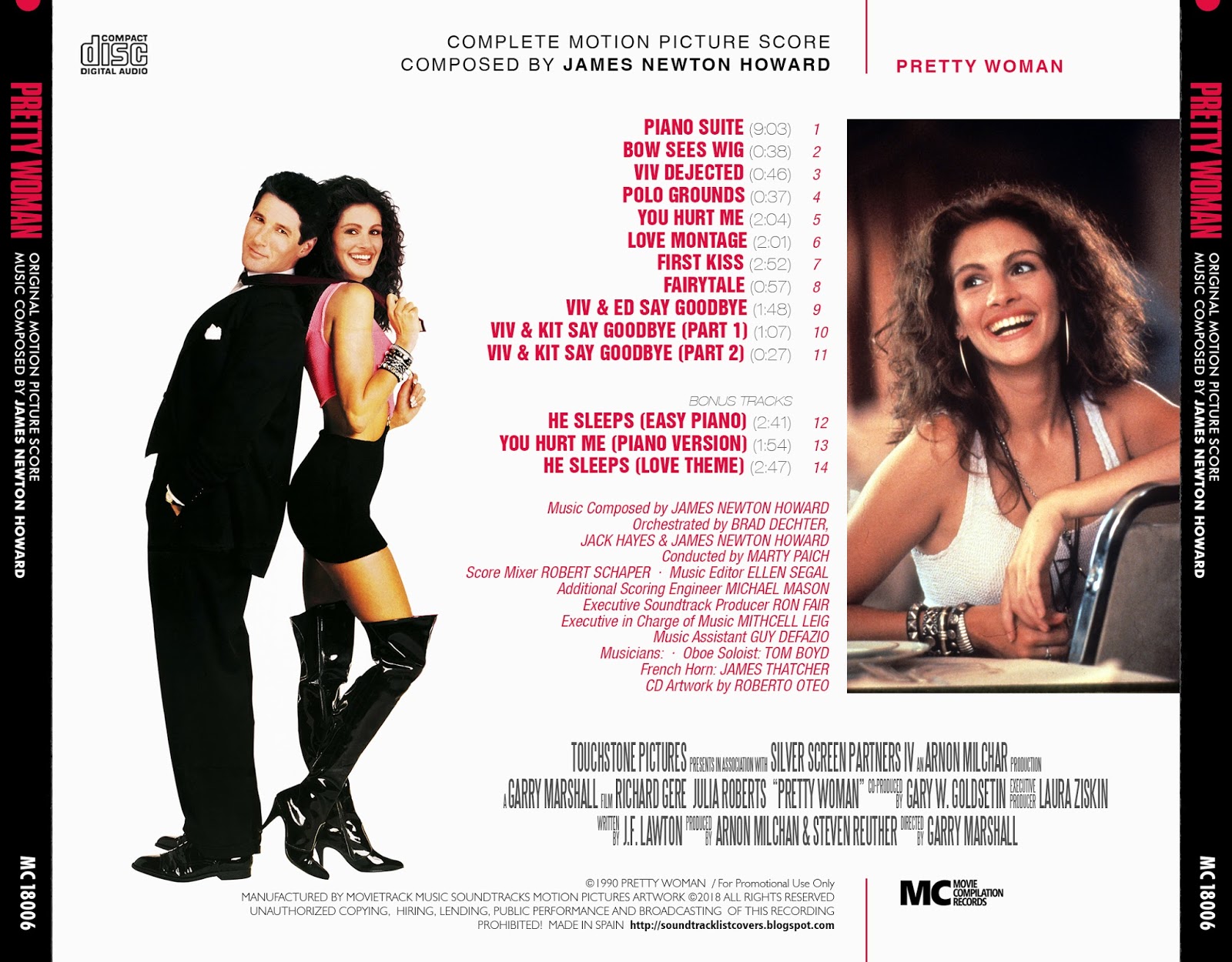 Soundtrack List Covers Pretty Woman Score (James Newton Howard) Soundtrack List Covers Pretty Woman Score (James Newton Howard)