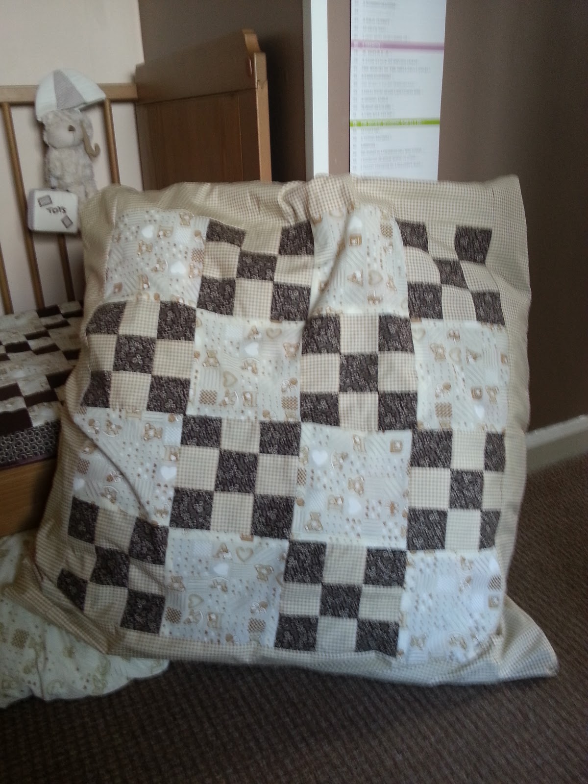Sticking & Stitching Patchwork Floor Cushion Sewing Pattern