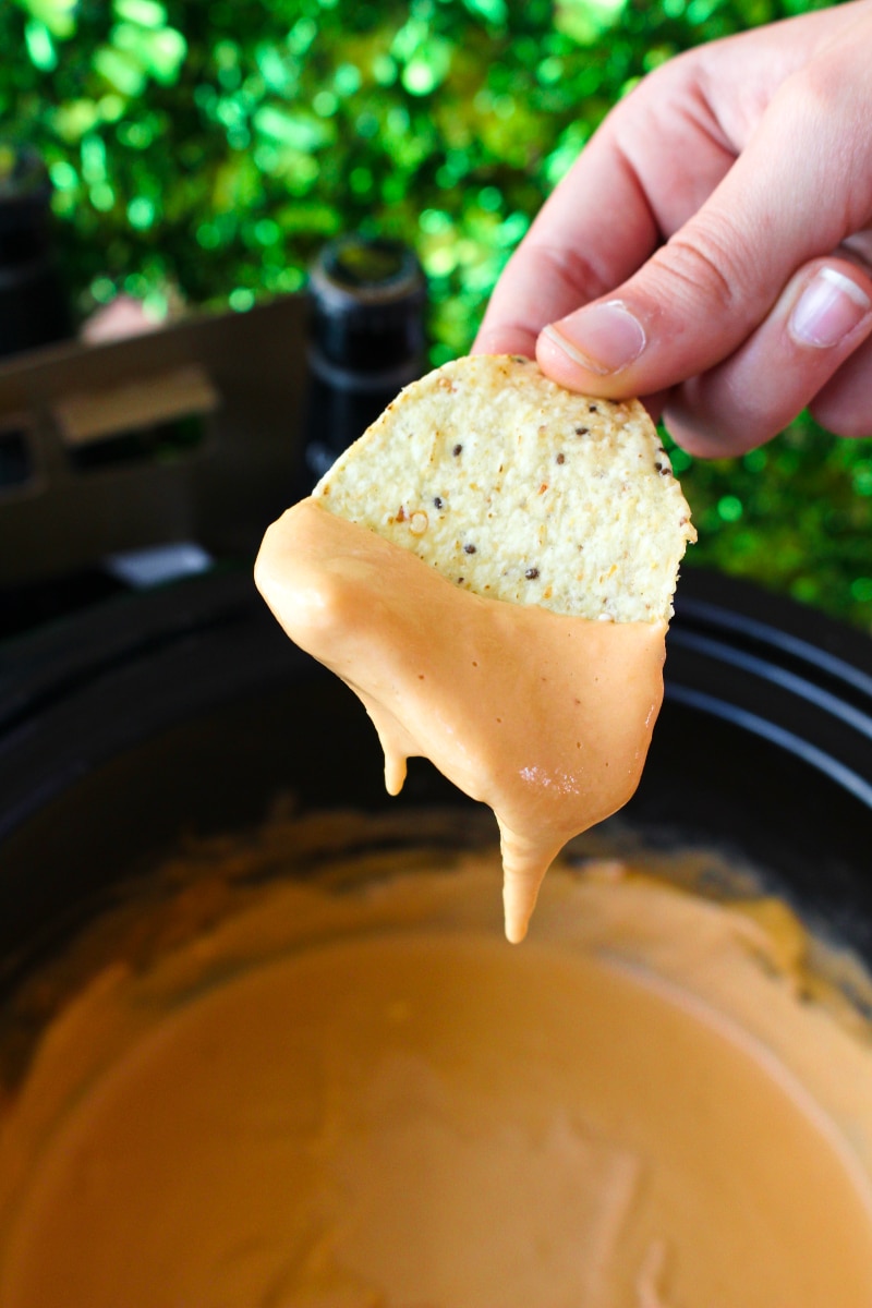 Slow Cooker Guinness Beer Cheese Dip is a bold Irish beer flavored cheese dip that is perfect for your St. Patrick's Day festivities! #beercheesedip #appetizer #diprecipes