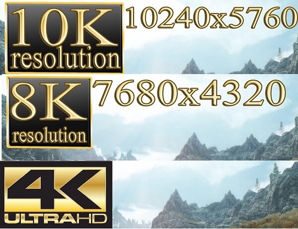 الإعلان عن توفر دقة 10k تقنية جديدة تتفوق على 4k و 8k