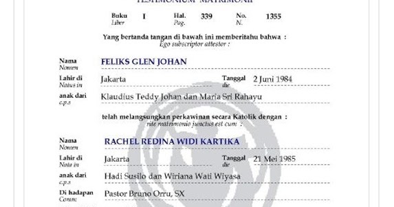 Contoh Surat Nikah Siri