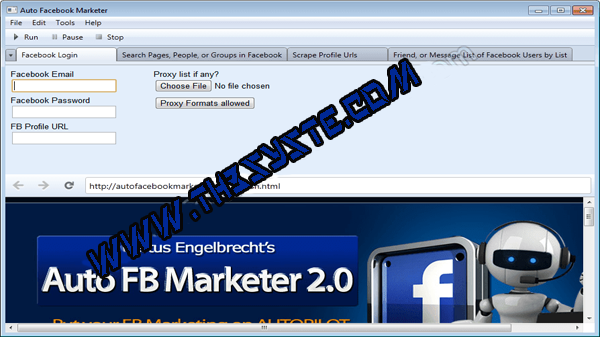 Download marketing program : Auto email Facebook Marketer