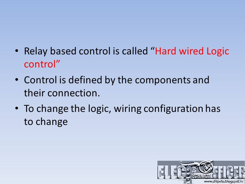 CONTROL SYSTEMSRELAY BASED CONTROL SYSTEMSETO Electro Technical Officer
