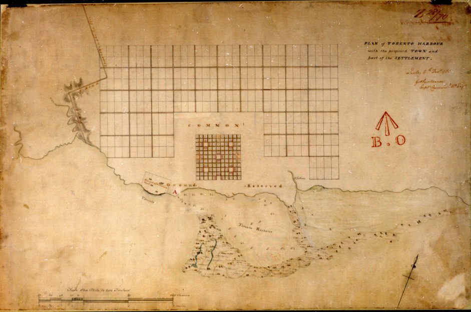 Plan of Torento Harbour with the proposed Town and part of the Settlement, Gother Mann
