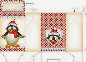 Cajas de Pingüinos Navideños para Imprimir Gratis. Cajas de Pingüinos Navideños para Imprimir Gratis.