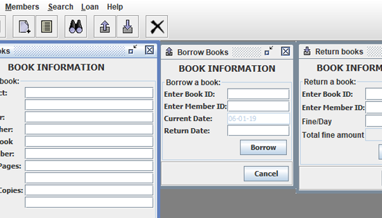 Simple Library Management System In JAVA With Source Code