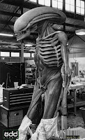 Odd Studios: "Alien: Covenant. Blocking out the   big chap. Head sculpt by Bradley Simmons, body by   Dominic Hailstone & Adam Johansen. Creature effects   by Odd Creatures. Odd Studio and Creatures Inc "  (https://www.facebook.com/oddstudiopl/ September 20, 2017 )