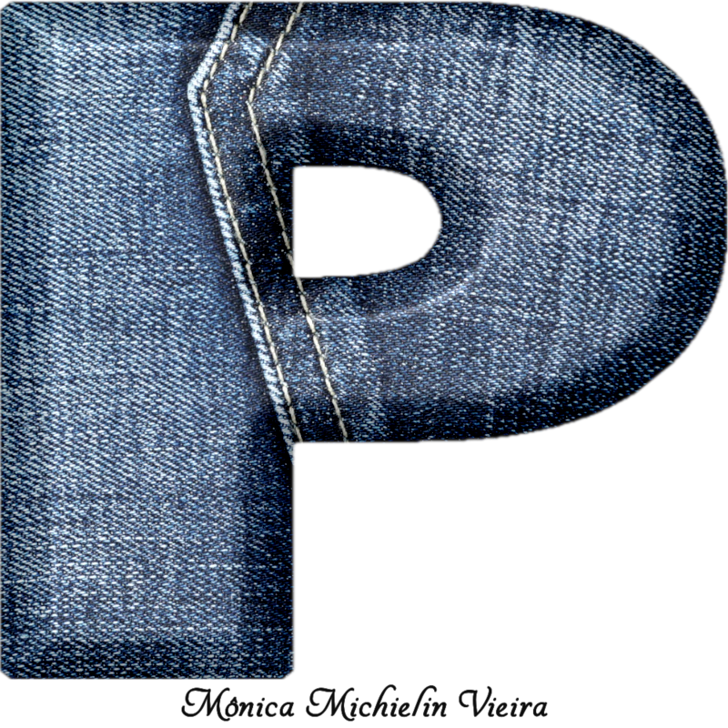 Monica Michielin Alphabets ALFABETO DE JEANS PNG ALFABETO COM