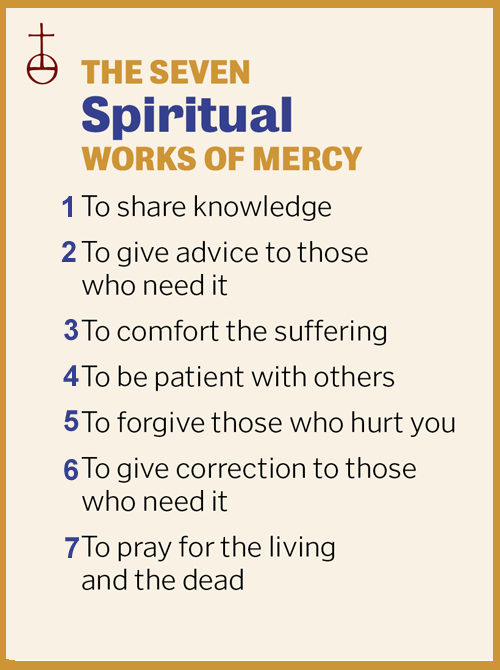 voices february 2016 the seven spiritual works of mercy