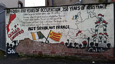 Pintura en apoyo independencia catalana
