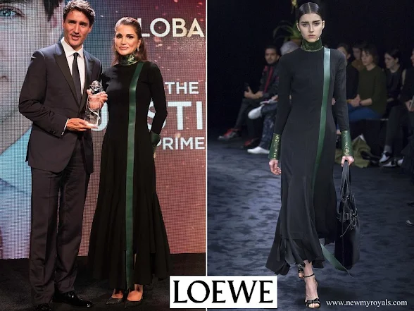 Queen Rania wore Loewe Gown Fall 2017 Ready-to-Wear Collection