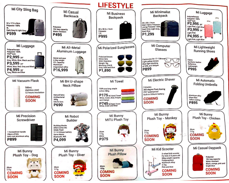 Xiaomi's lifestyle products