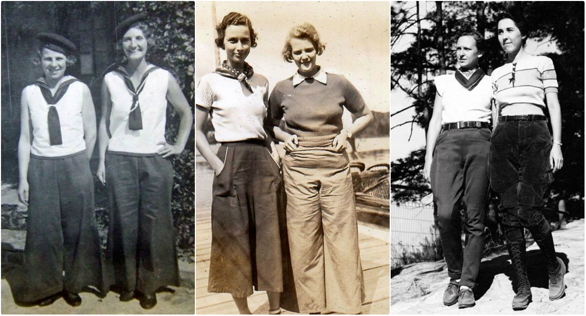 E-Pattern- Late 1930s Elastic Waist Trousers & Halter Top Beach Pajama –  Wearing History