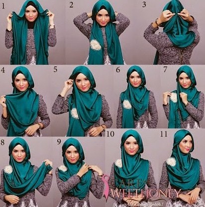 Tutorial Jilbab Pashmina Bahan Satin | cara mudah memakai jilbab modern pashmina bahan satin Tutorial Jilbab Pashmina Bahan Satin | cara mudah memakai jilbab modern pashmina bahan satin