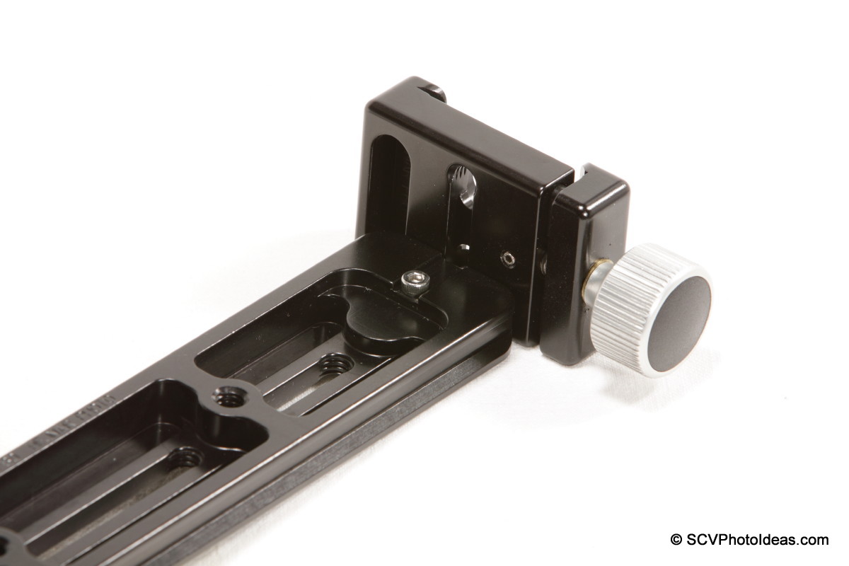 Hejnar Photo F69 QR clamp attached on G13-80 rail front - bottom view