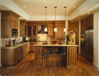 Contemporary wood kitchen cabinets style