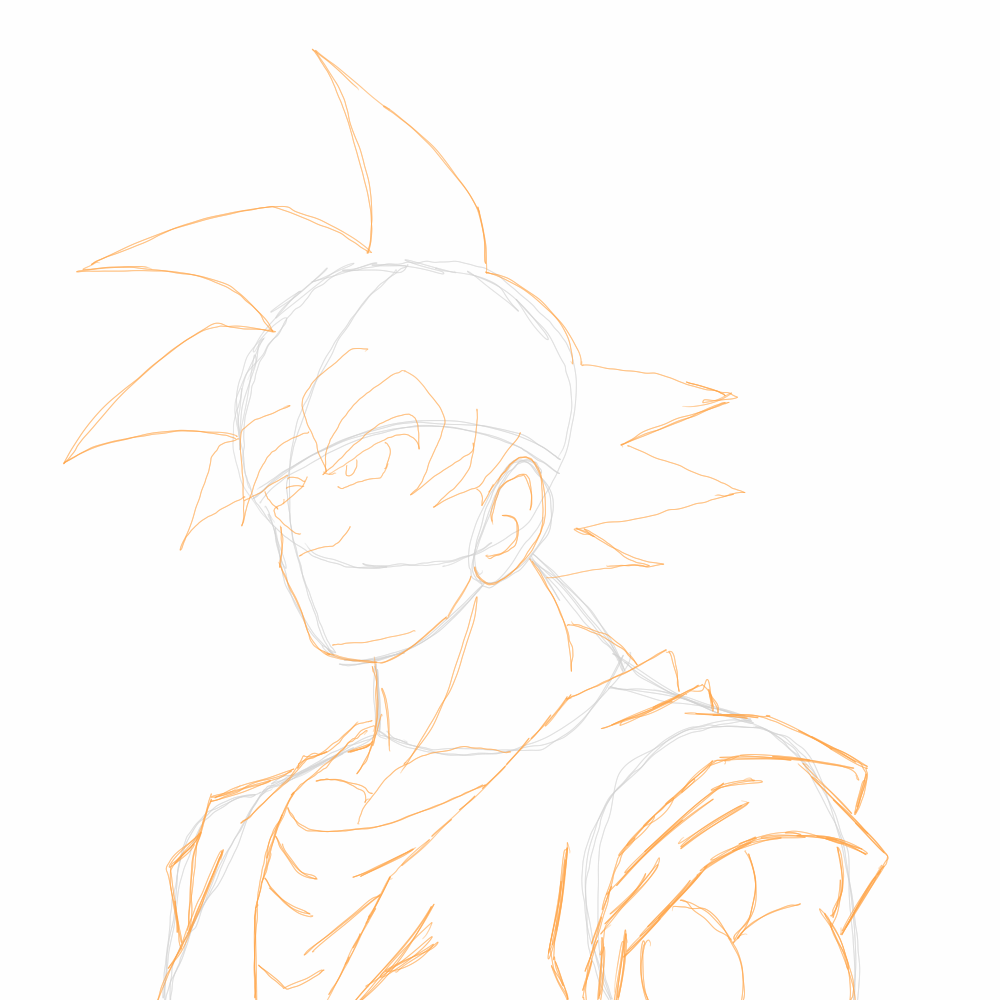 Goku Line art Desenho Retrato, goku, branco, cara, lápis png
