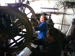 Carriage wheels in Marley Hill wheel lathe