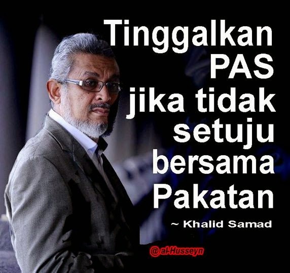 MUKTAMIRIN SHOULD LEAVE PAS IF AGAINST ONE BANGSA MALAYSIA PAKATAN! DON B HYPOCRITES N SNEAKERS !!