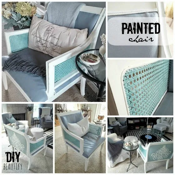 Painting an Upholstered Chair www.diybeautify.com
