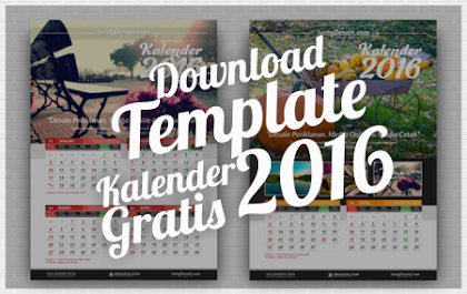 Download Gratis Template Kalender 2016 Terbaru