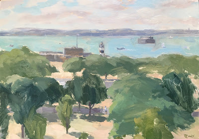 #204 ‘View over Southsea Common’ 21x30cm
