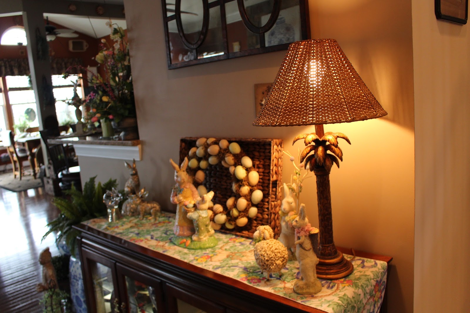 Designs By Pinky An Easter Welcome On The Credenza