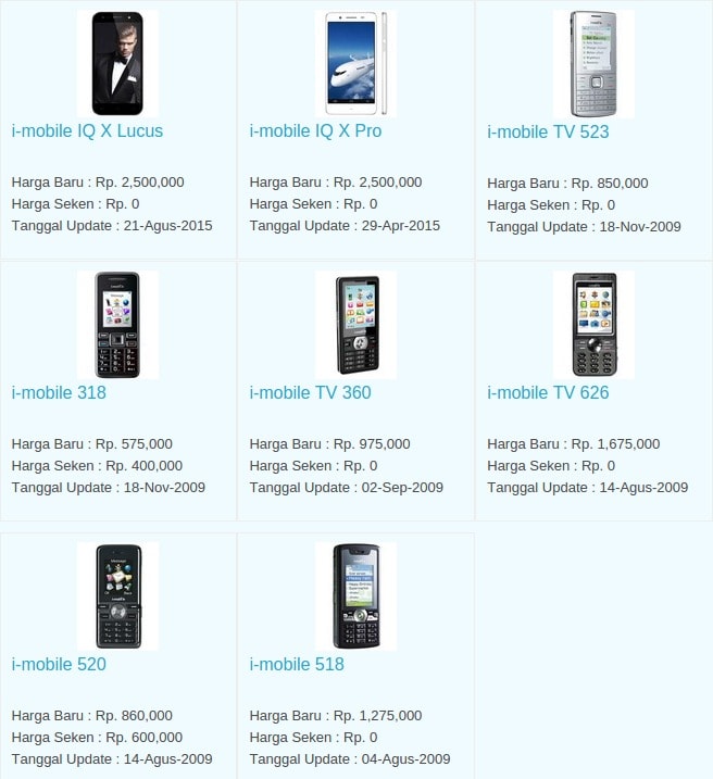 Daftar Harga Hp Terbaru i-Mobile Mei 2016 Daftar Harga Hp Terbaru i-Mobile Mei 2016