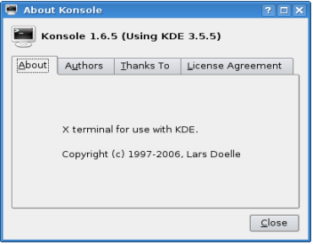Informasi mengenai Terminal Konsole Informasi mengenai Terminal Konsole