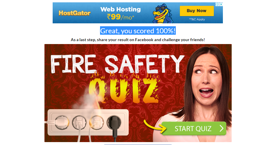 Fire Safety Quiz Answers || 100% Scored || Gimme More