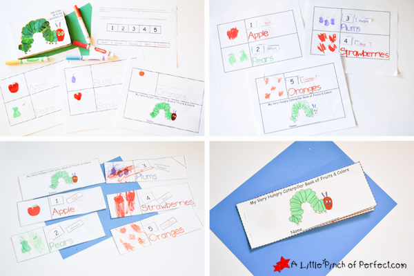 The Very Hungry Caterpillar Printable Color-Write-Read Book - A Little